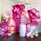 128 Pcs Pink Confetti Balloons, Huge Hot Pink Rose Gold Aluminum Foil Balloons for Girl Birthday, Baby Shower, Princess Doll Theme Party Decorations Supplies